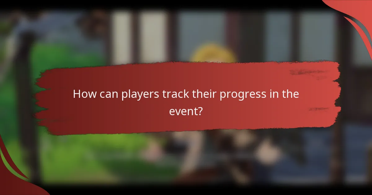 How can players track their progress in the event?